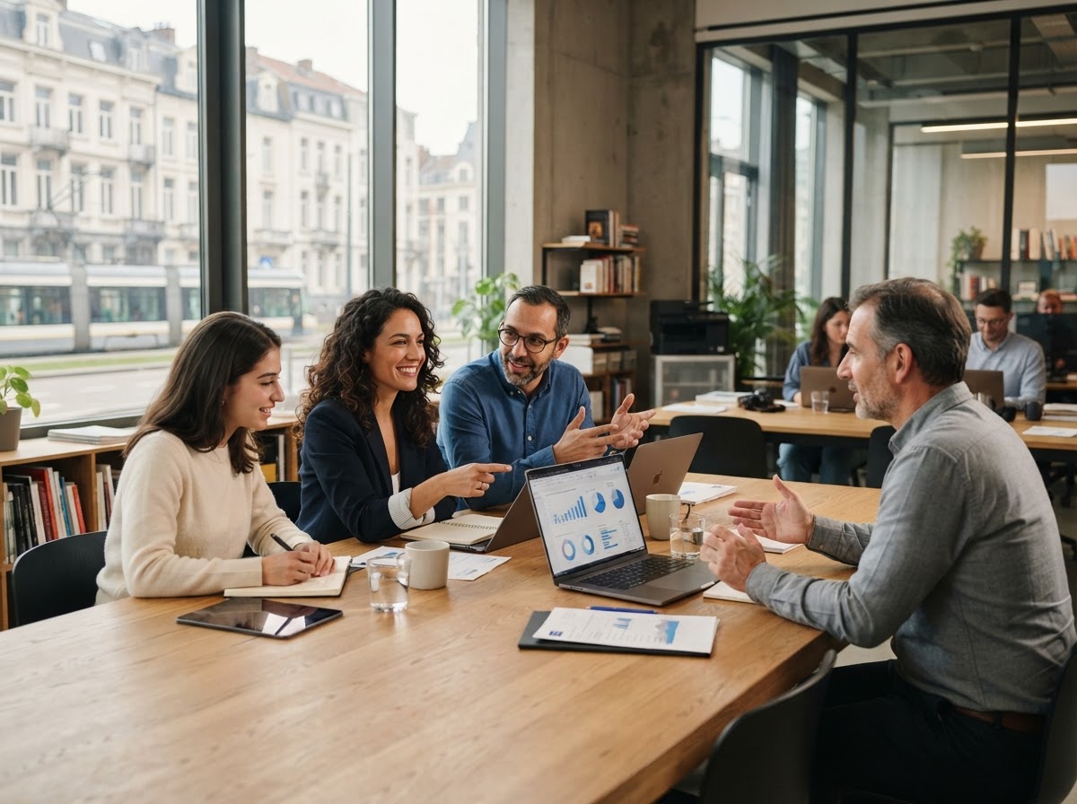 Equaly equipo trabajando en análisis de datos financieros